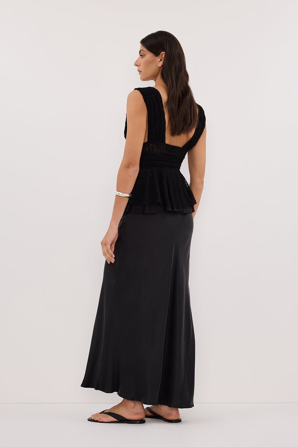 LIZZIE BLACK LACE PEPLUM TOP Clothing DISSH Boutiques 