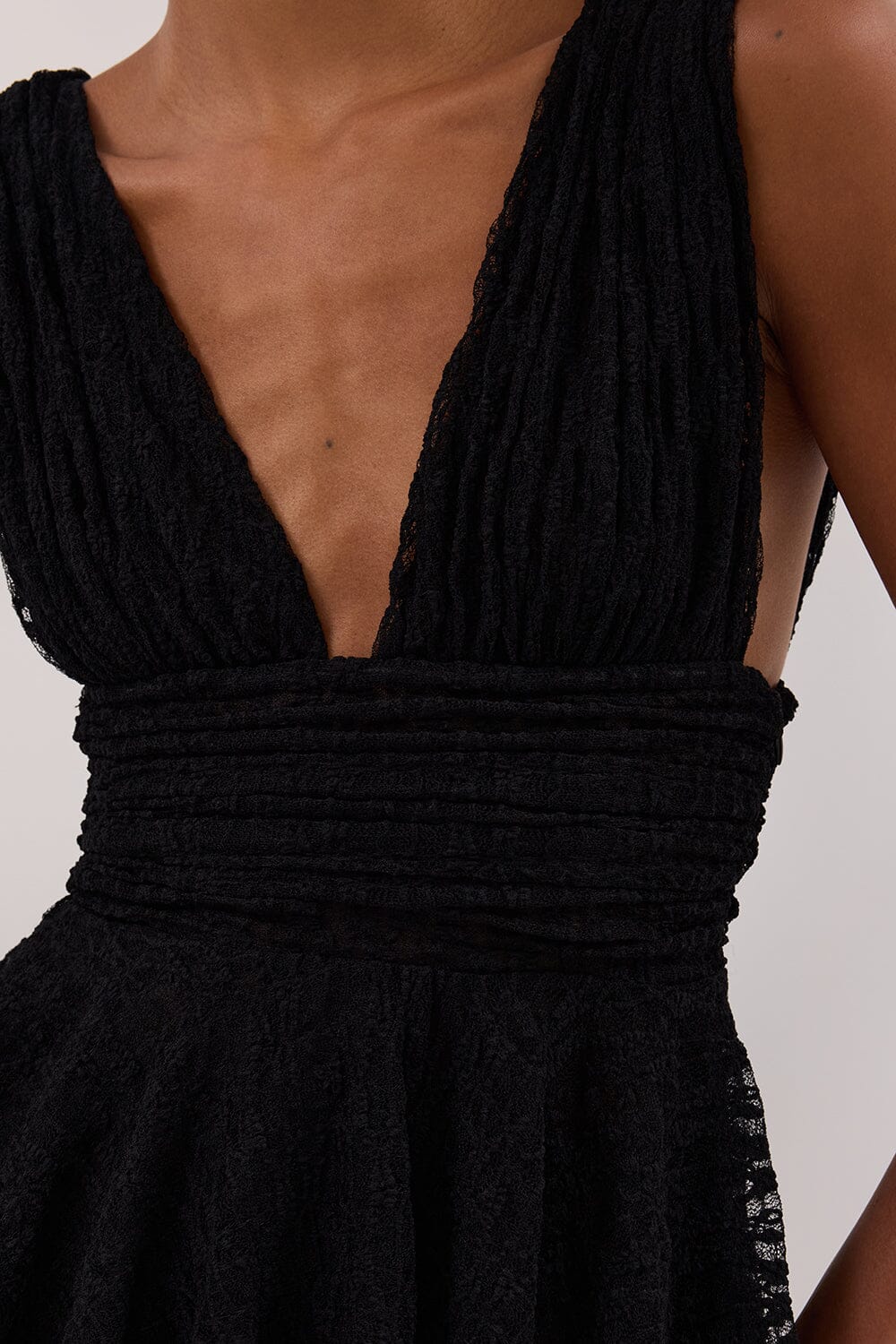 LIZZIE BLACK LACE PEPLUM TOP Clothing DISSH Boutiques 