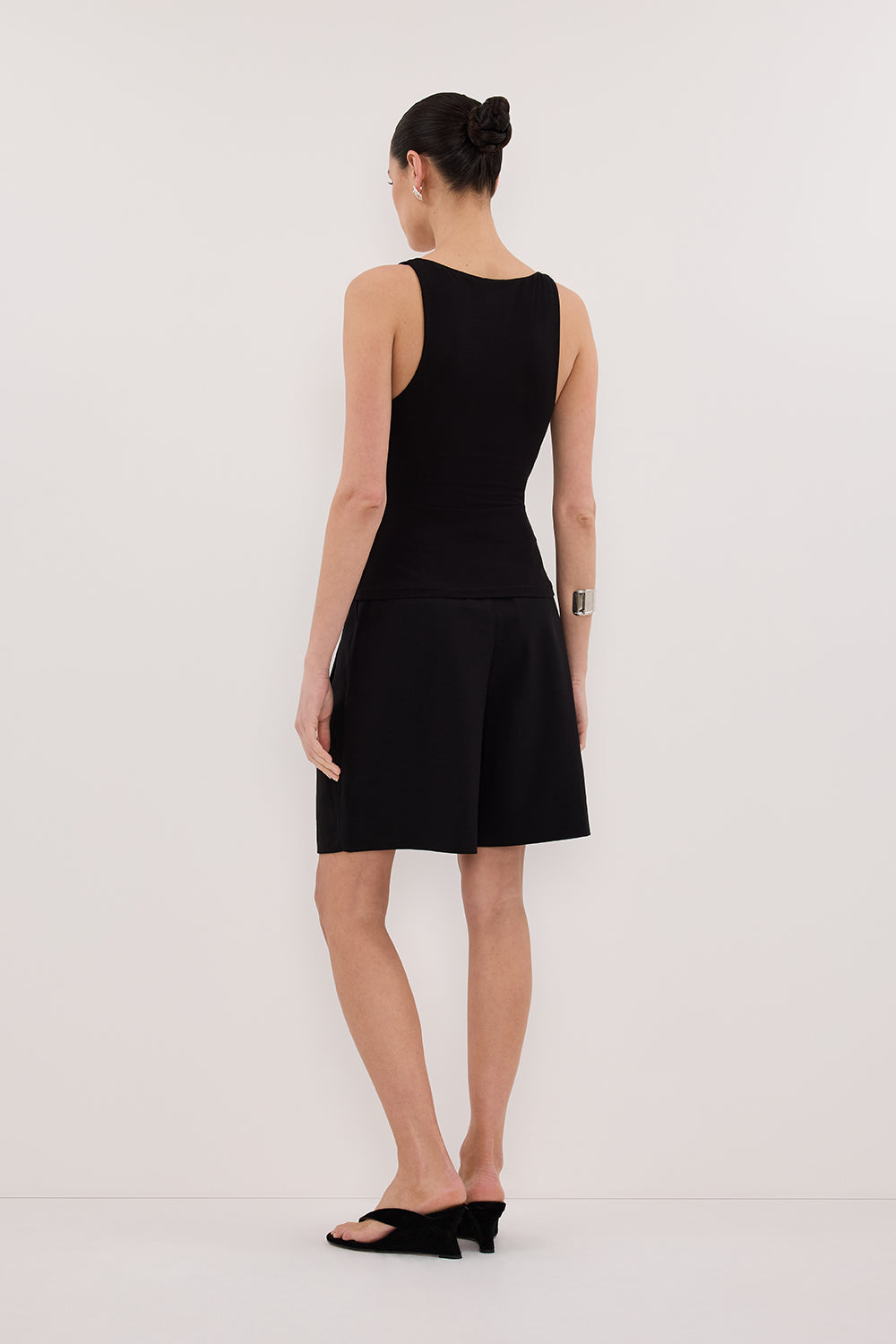 REBECCA BLACK LACE TRIM KNIT TANK Clothing DISSH Boutiques 