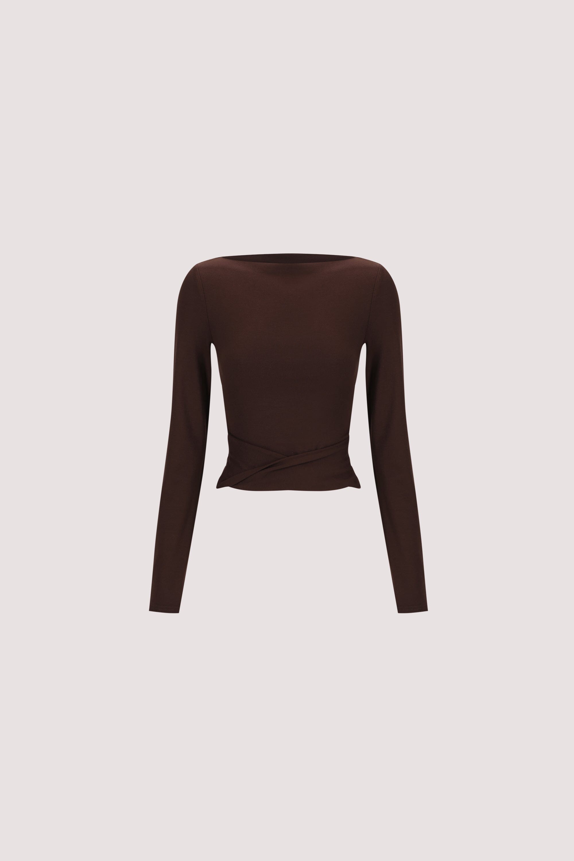 HADLEY CHOC LONG SLEEVE TWIST TOP
