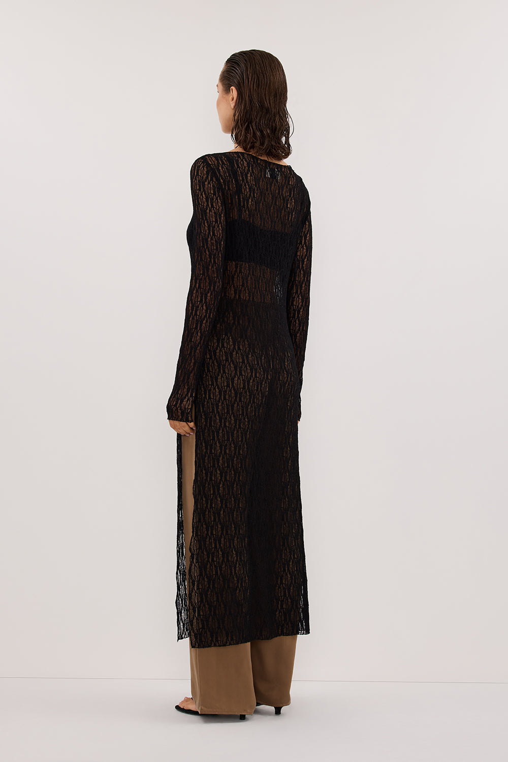 LIZZIE BLACK BOAT NECK TUNIC TOP Clothing DISSH Boutiques 