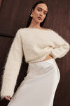 SALMA IVORY ASYM KNIT JUMPER