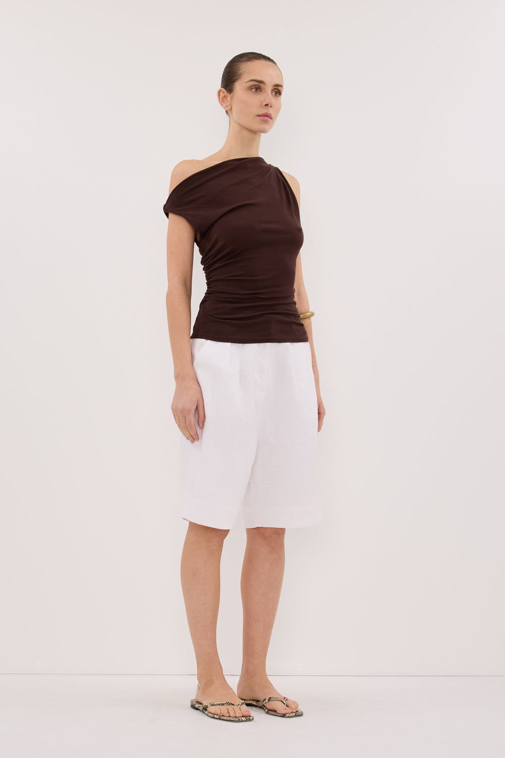 INEZ CHOC ASYM KNIT TOP Clothing DISSH Boutiques 