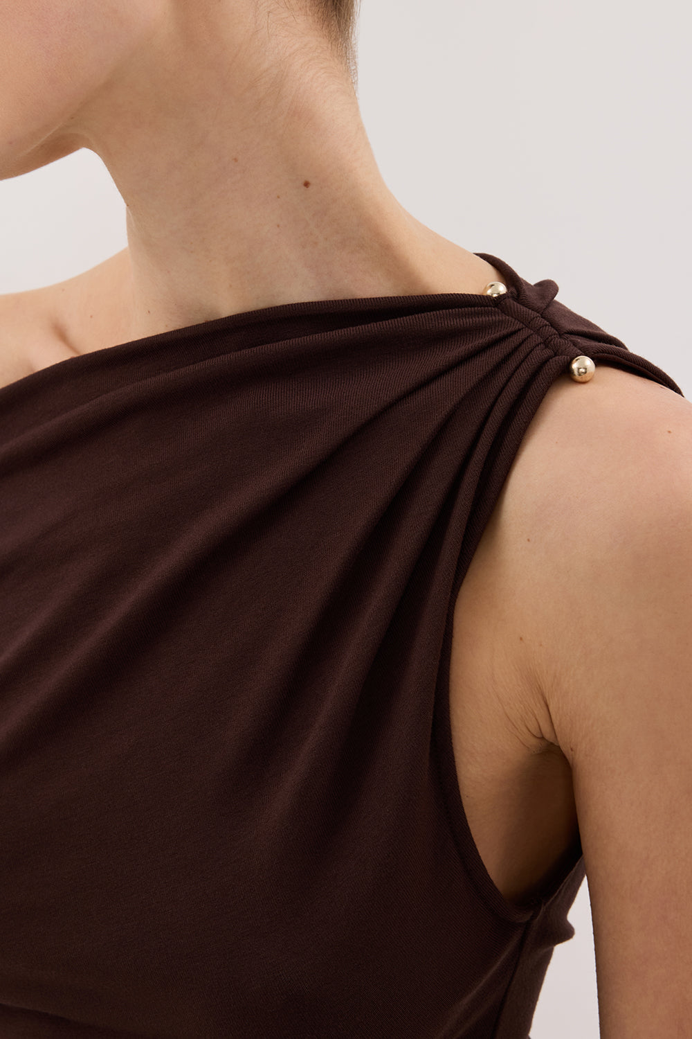 INEZ CHOC ASYM KNIT TOP Clothing DISSH Boutiques 