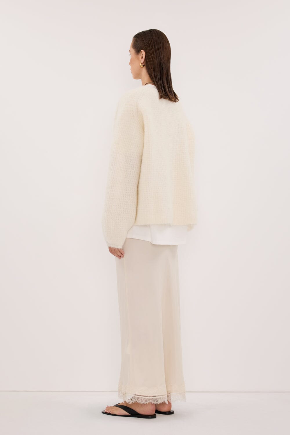 ALYSSA IVORY CREW NECK JUMPER