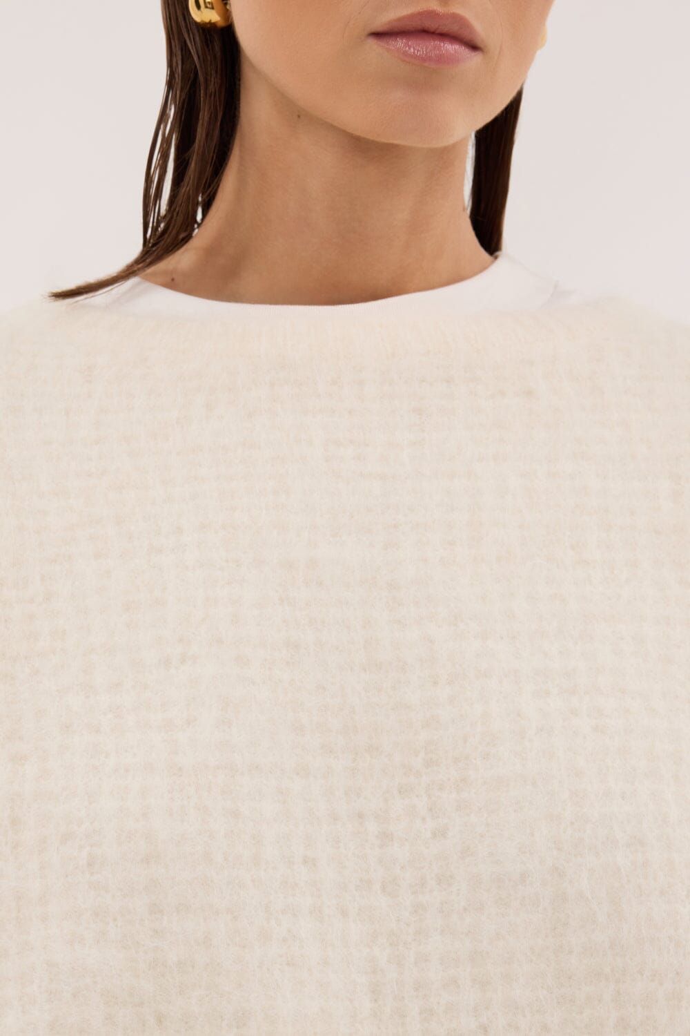 ALYSSA IVORY CREW NECK JUMPER