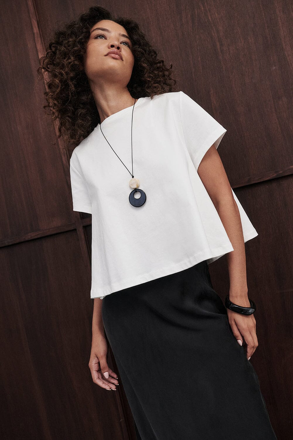 TATUM WHITE SHORT SLEEVE TEE Clothing DISSH Boutiques 