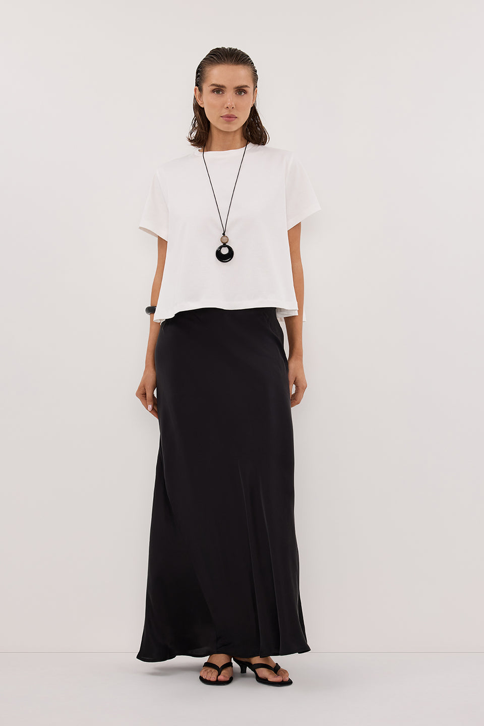 TATUM WHITE SHORT SLEEVE TEE Clothing DISSH Boutiques 