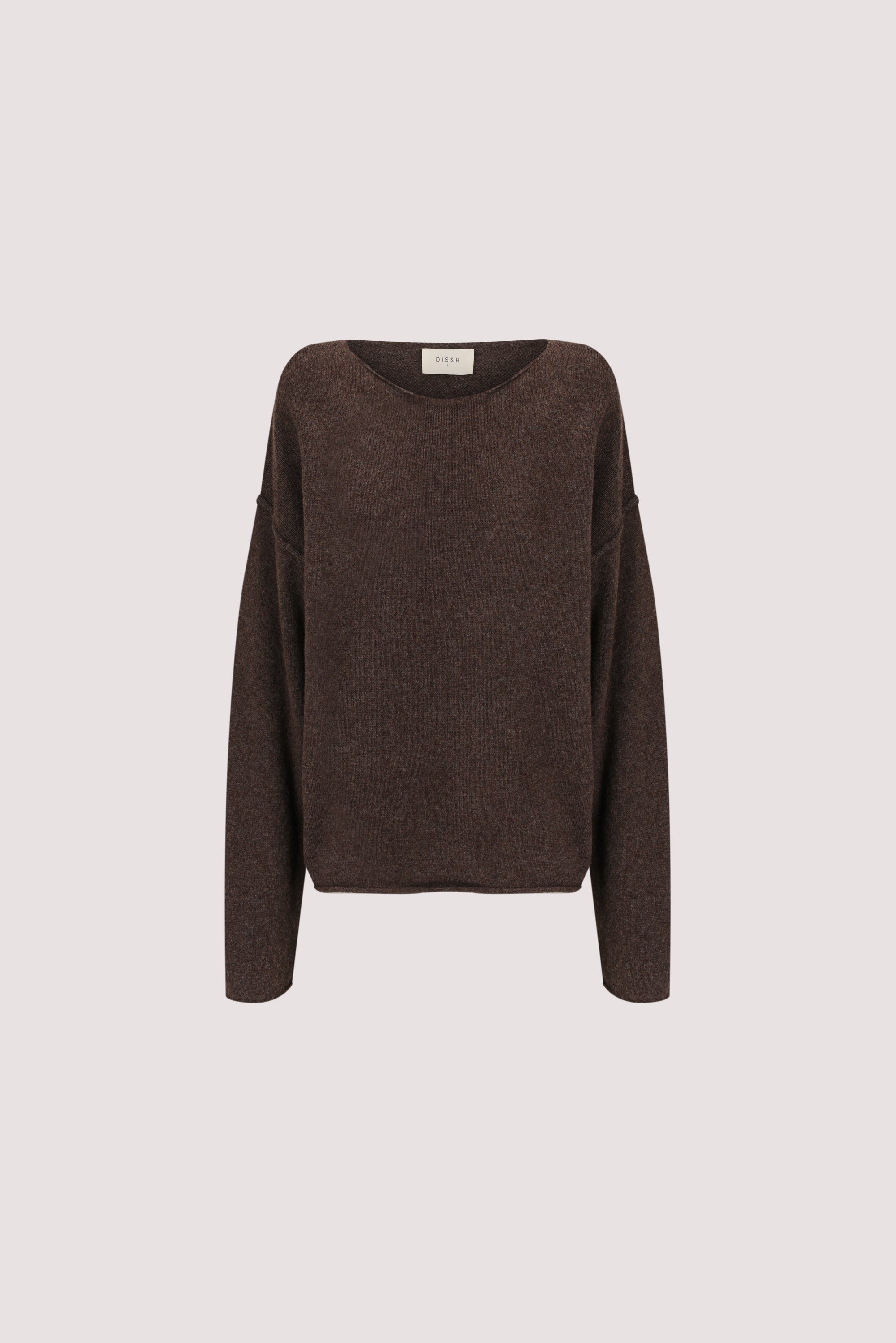 TESS CHOC MARLE BOATNECK KNIT JUMPER