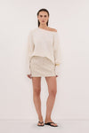 TESS IVORY BOATNECK KNIT JUMPER