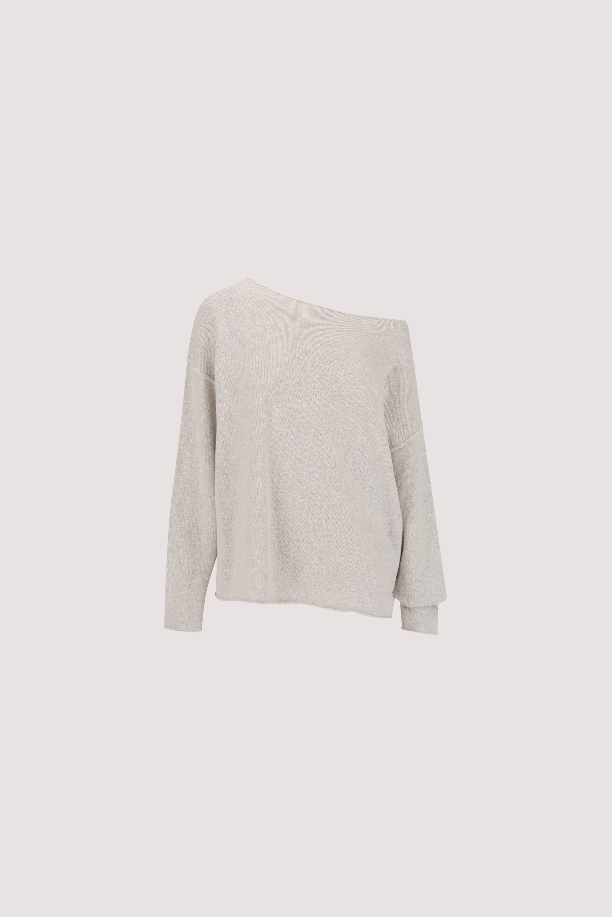 TESS SILVER BOATNECK KNIT JUMPER