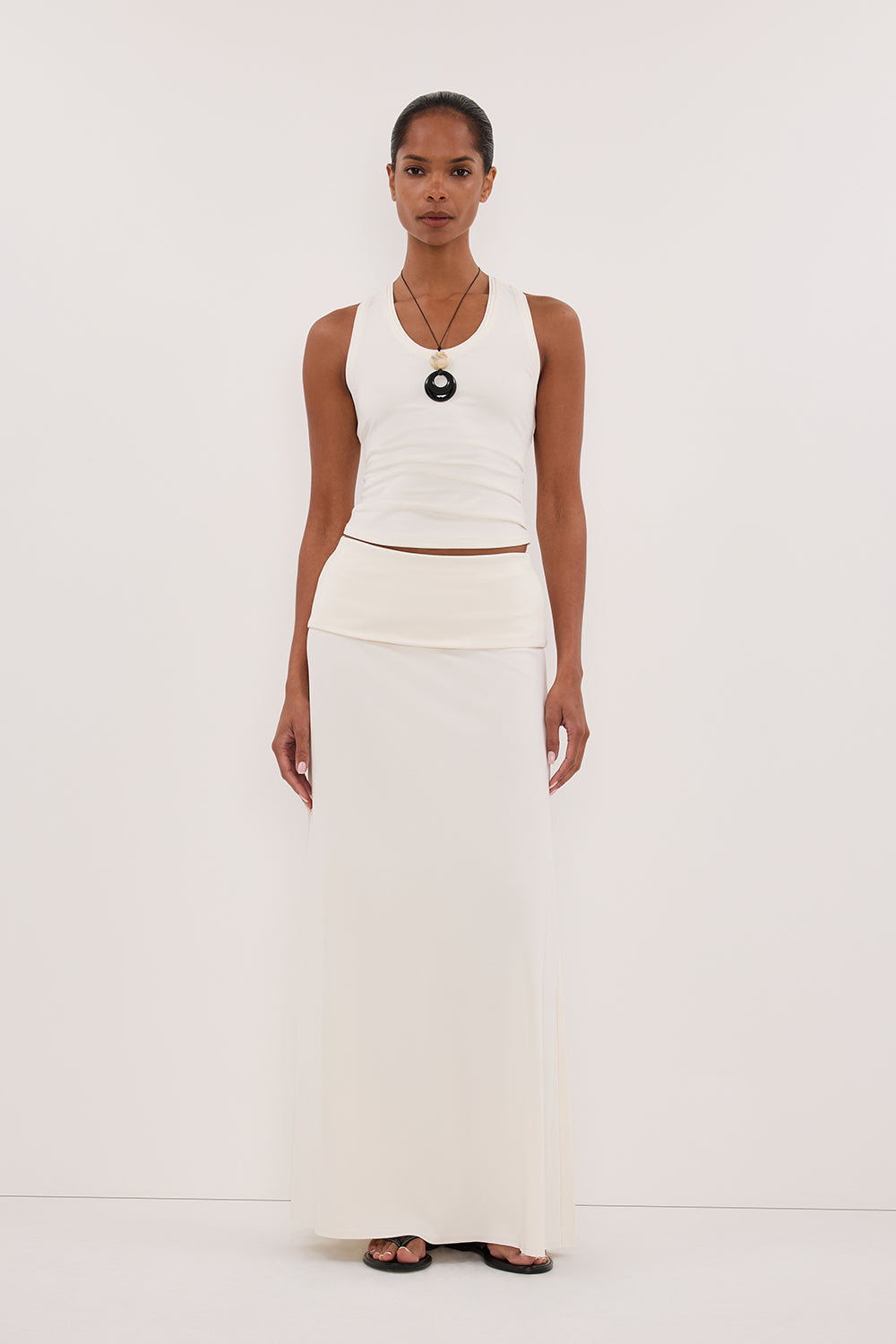 JULIE OFF WHITE MODAL BLEND TANK TOP Clothing DISSH Boutiques XS OFF WHITE 