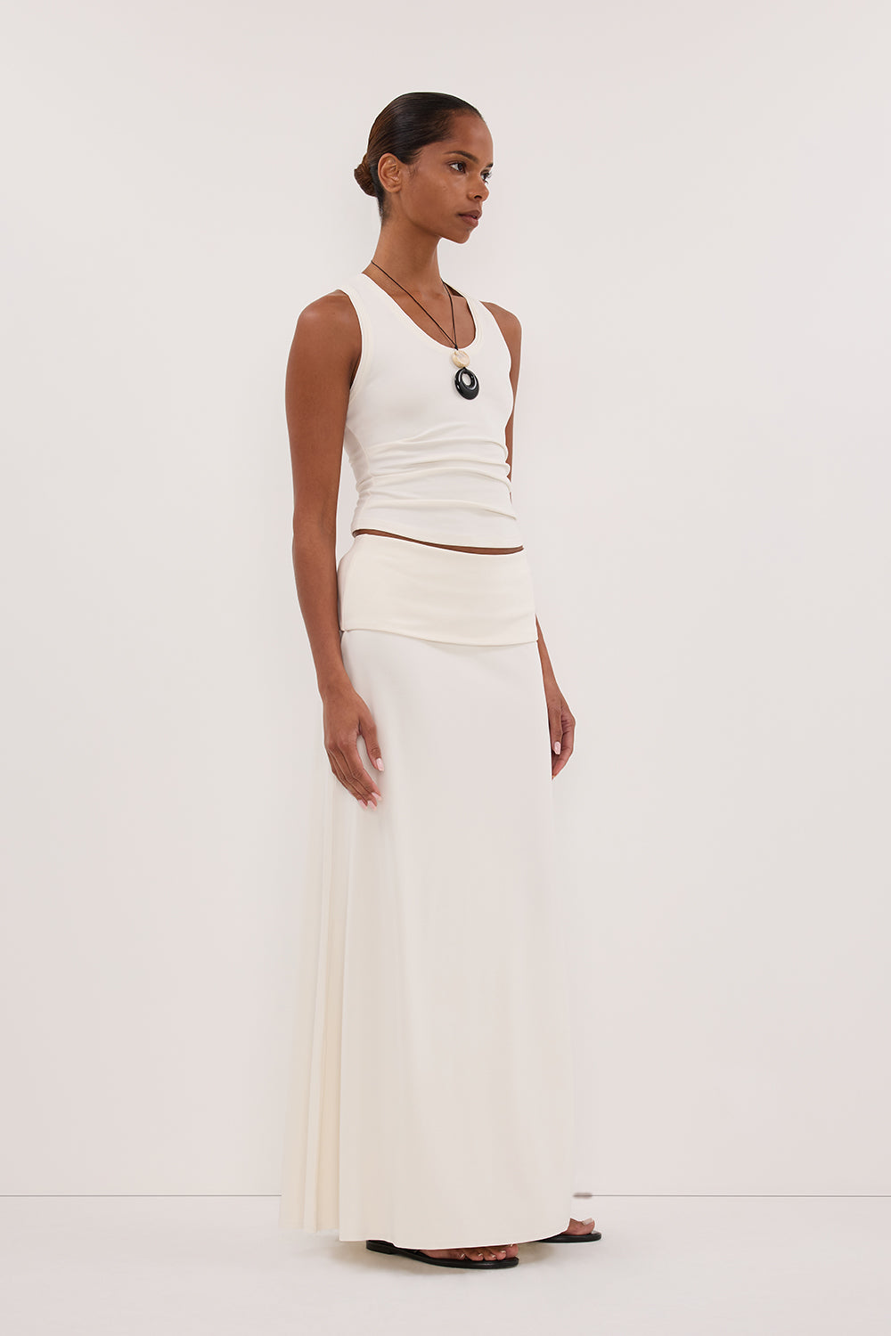 JULIE OFF WHITE MODAL BLEND TANK TOP Clothing DISSH Boutiques 