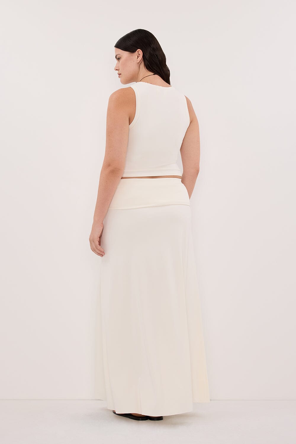 JULIE OFF WHITE MODAL BLEND SLEEVELESS TANK TOP Clothing DISSH Boutiques 