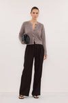 ONYX TAUPE MARLE KNIT CARDIGAN