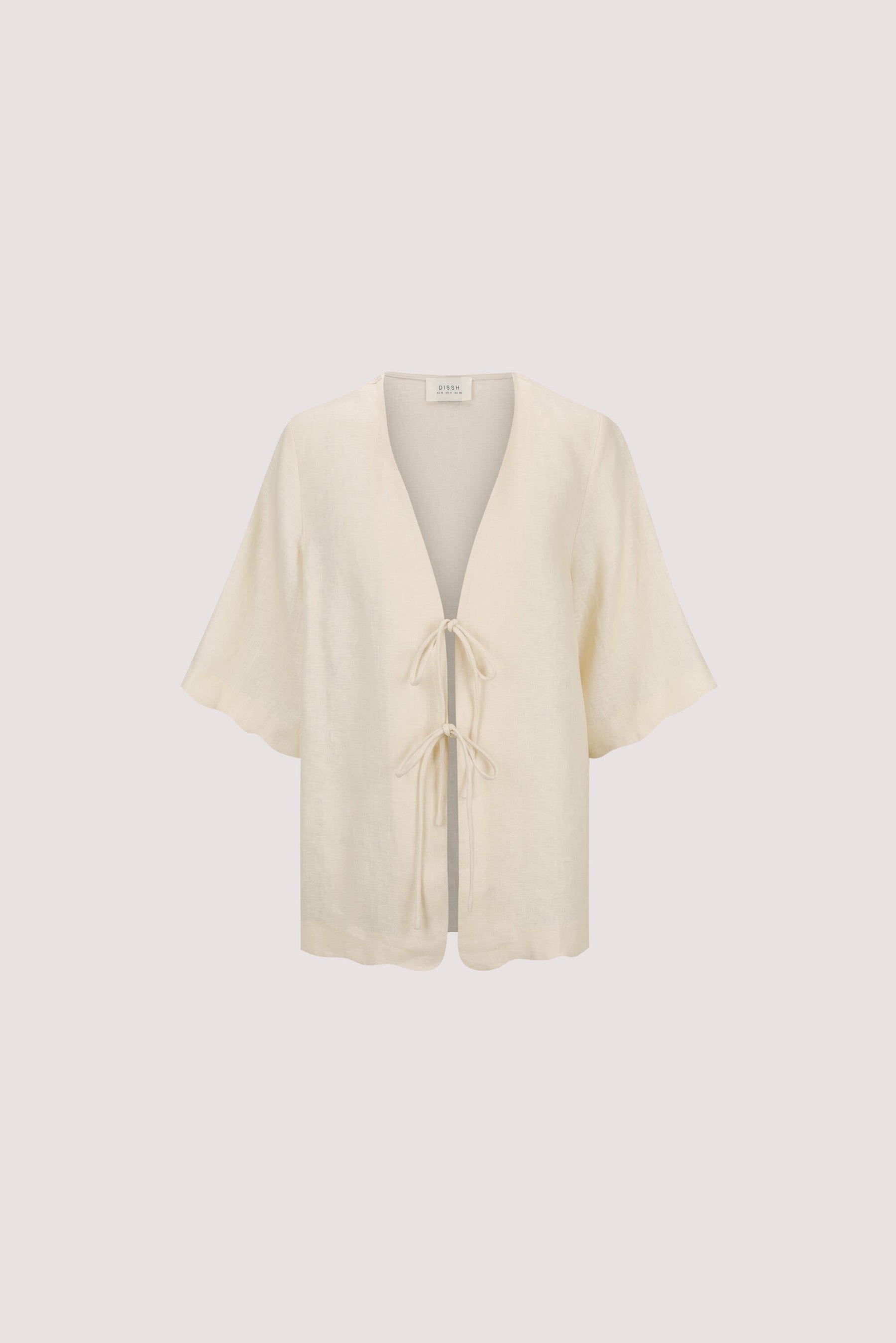 LELA SANDSTONE SHORT SLEEVE LINEN SHIRT Clothing DISSH Boutiques 