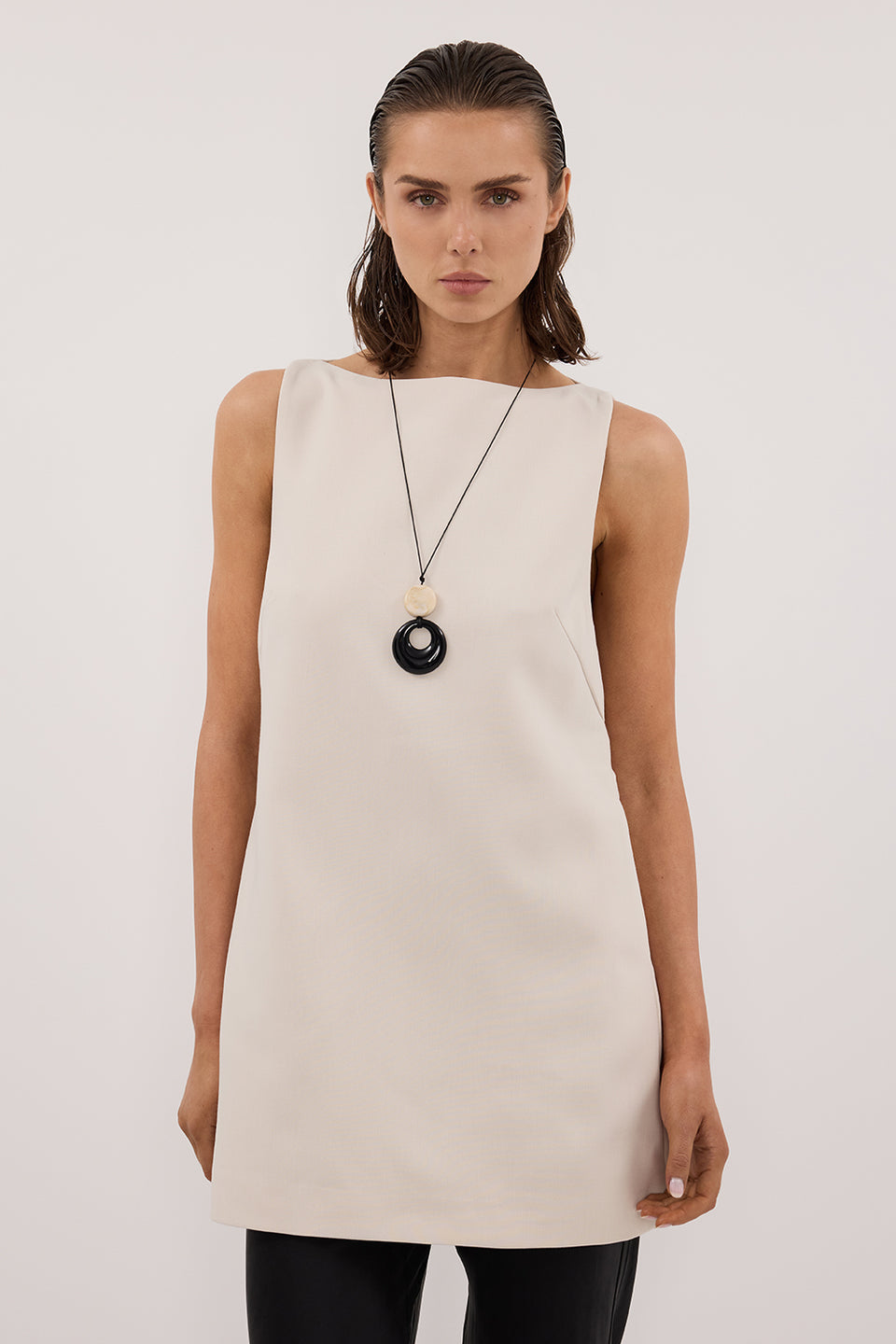 ROWIE BONE SLEEVELESS BOAT NECK TUNIC TOP Clothing DISSH Boutiques 