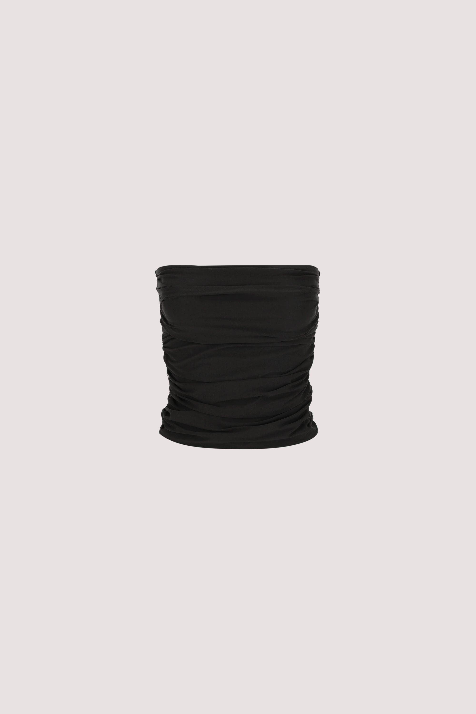 SHARI BLACK STRAPLESS BANDEAU TOP