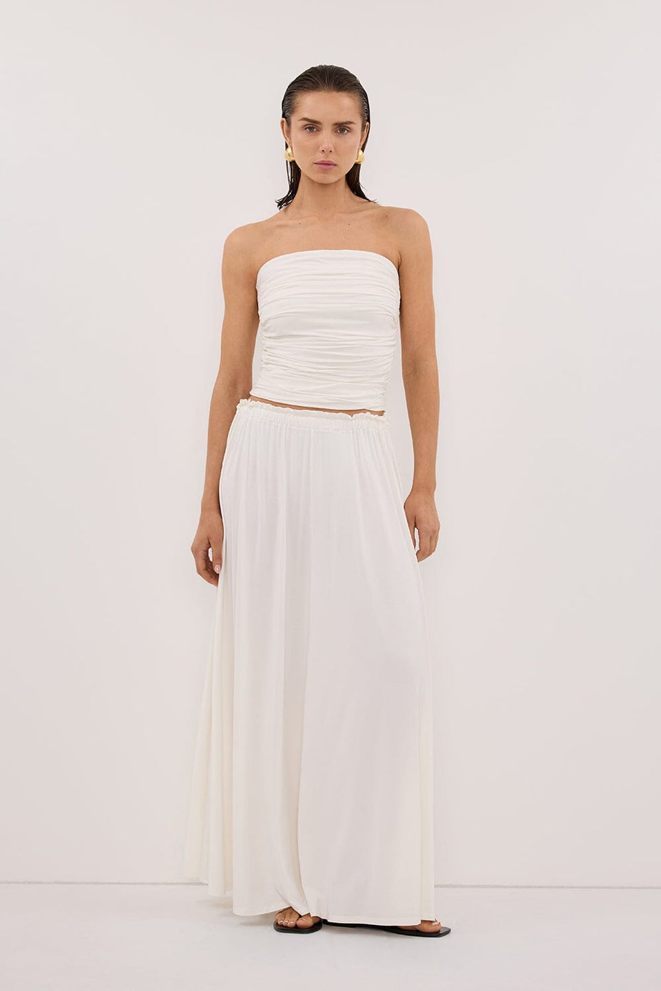 SHARI OFF WHITE BANDEAU TOP Clothing DISSH Boutiques 