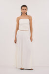SHARI OFF WHITE STRAPLESS BANDEAU TOP