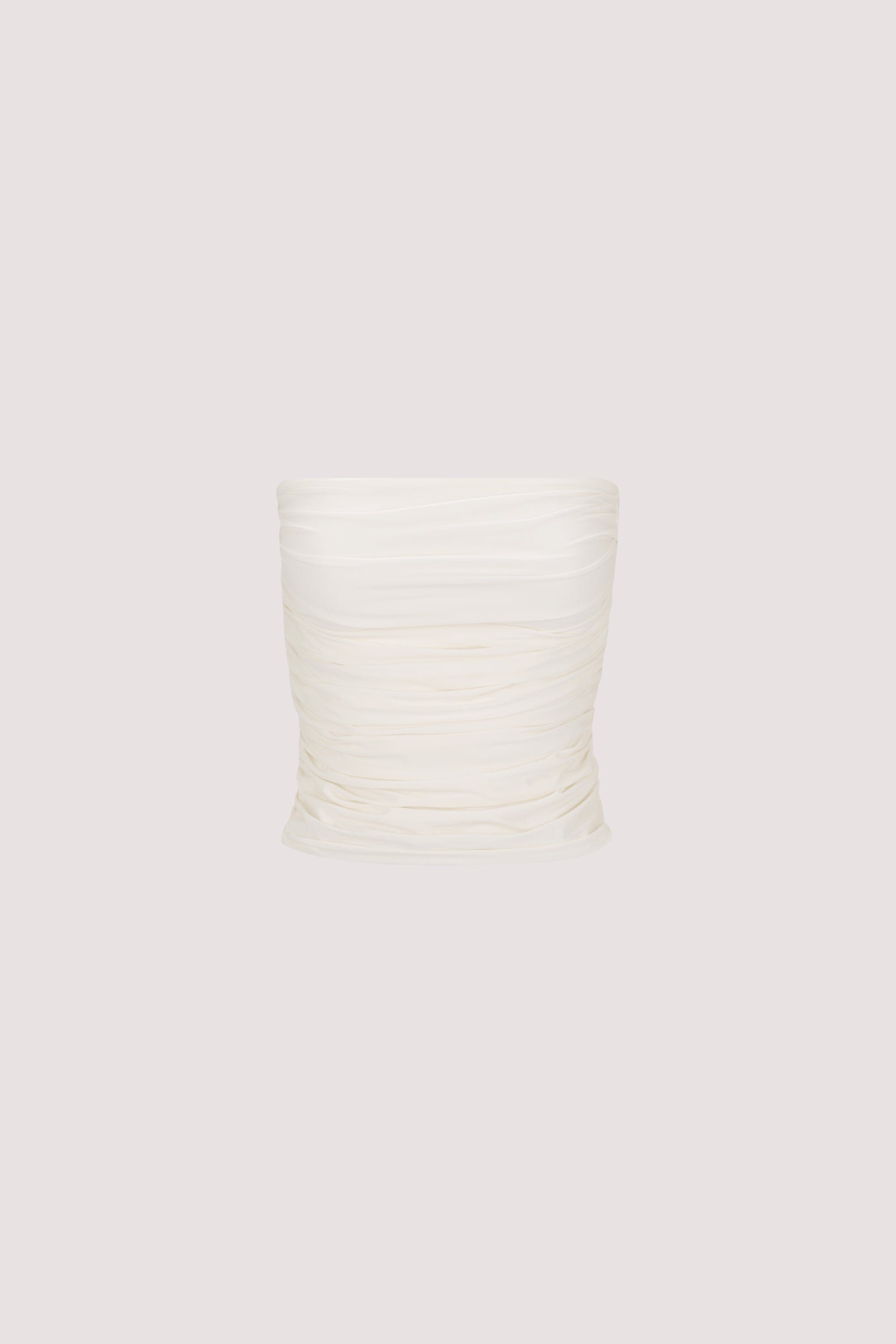 SHARI OFF WHITE STRAPLESS BANDEAU TOP