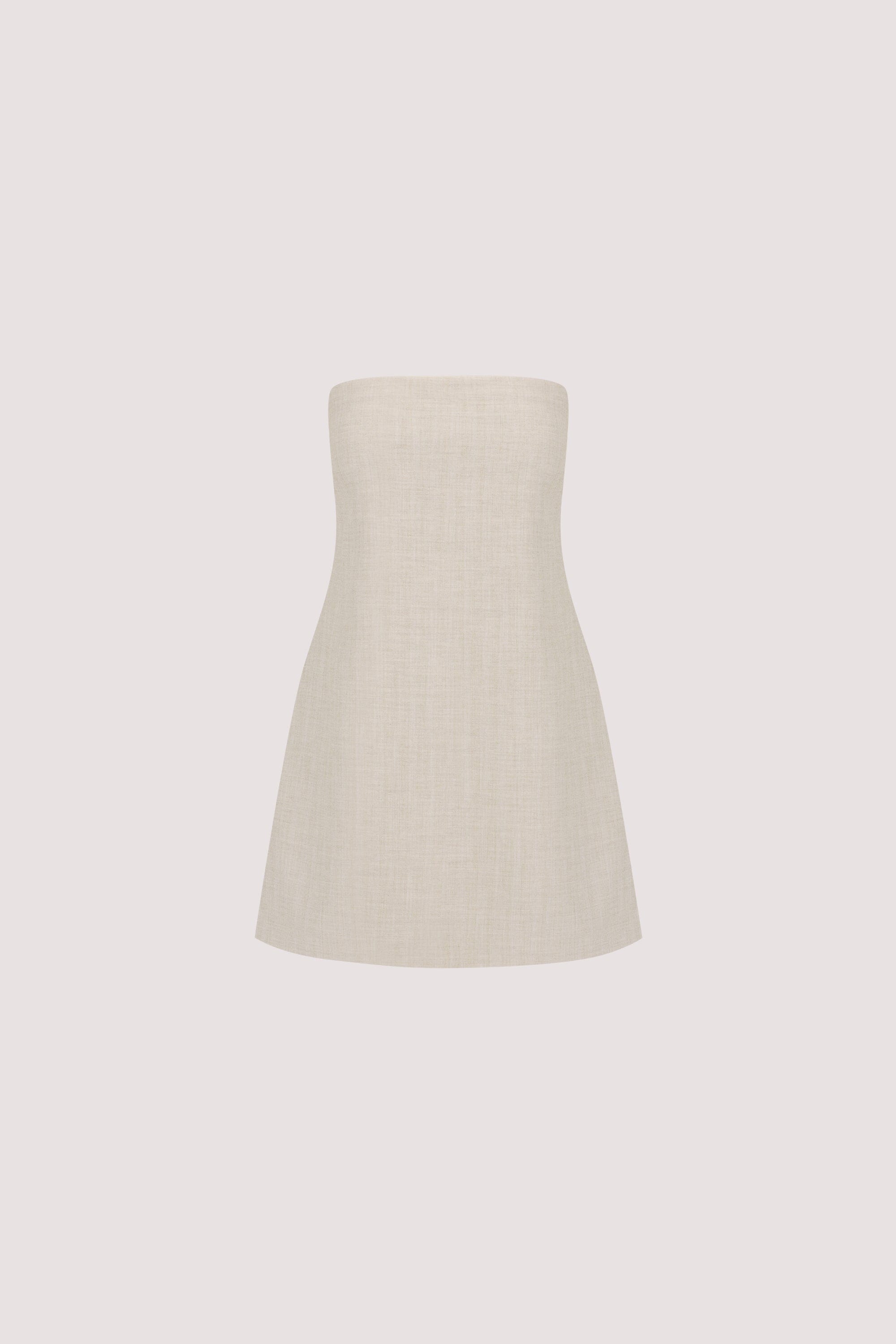CYRUS NATURAL STRAPLESS TUNIC TOP