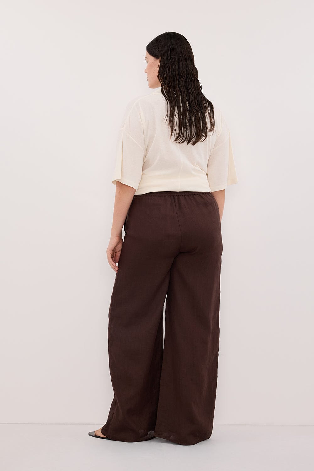 SLOANE CREAM COTTON LONGLINE TEE