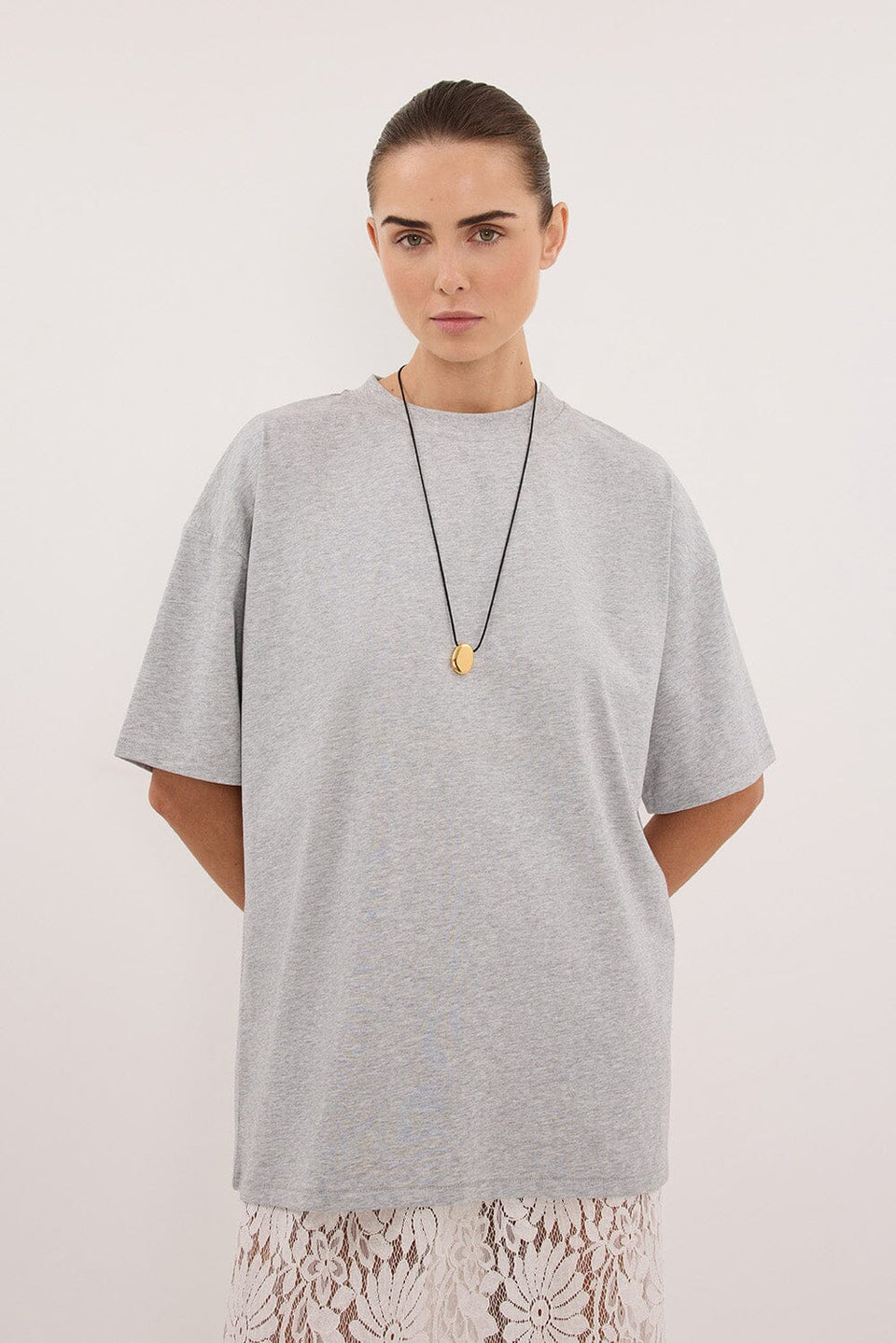 TYRA SILVER MARLE BOYFRIEND TEE Clothing DISSH Boutiques 
