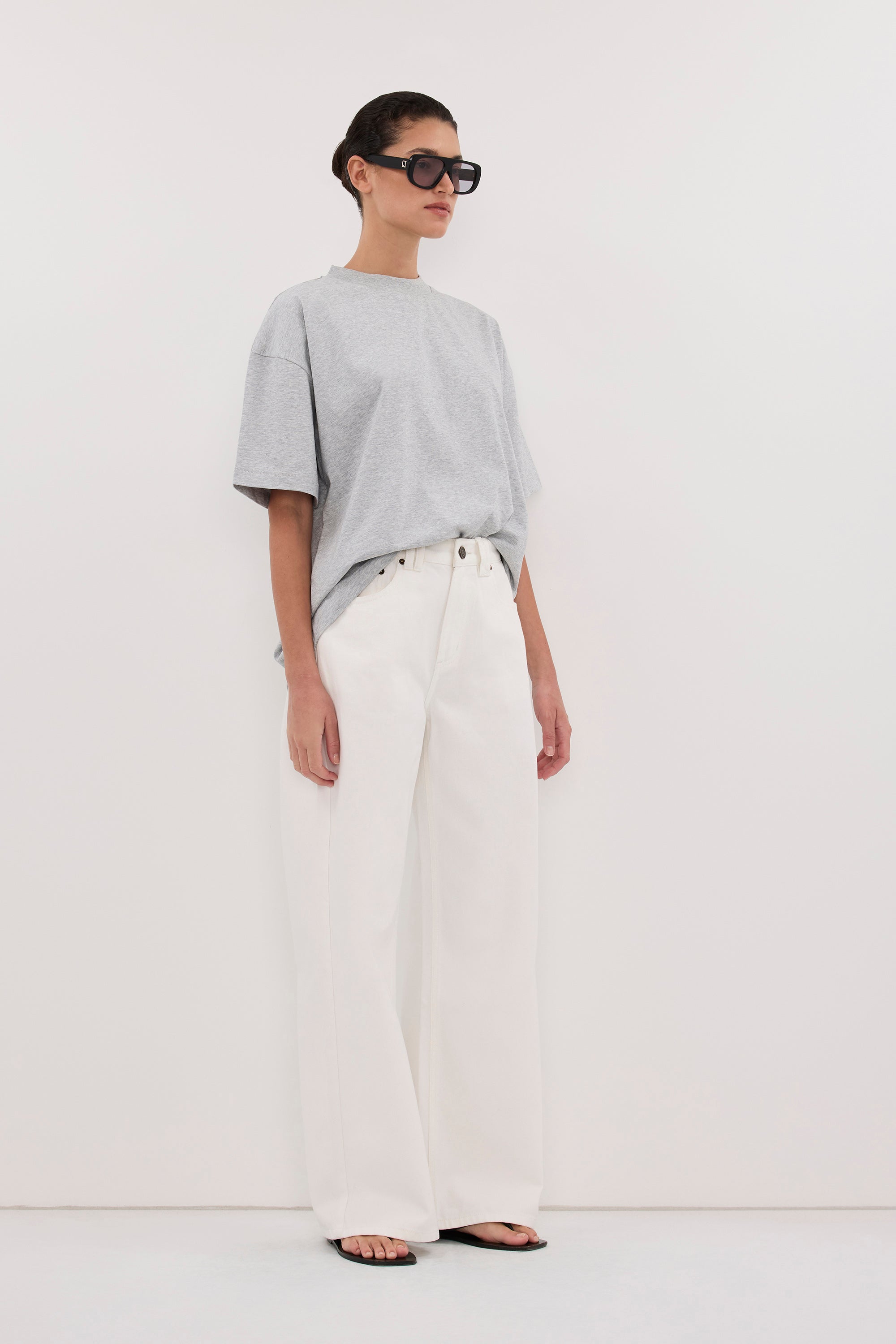 TYRA SILVER MARLE BOYFRIEND TEE