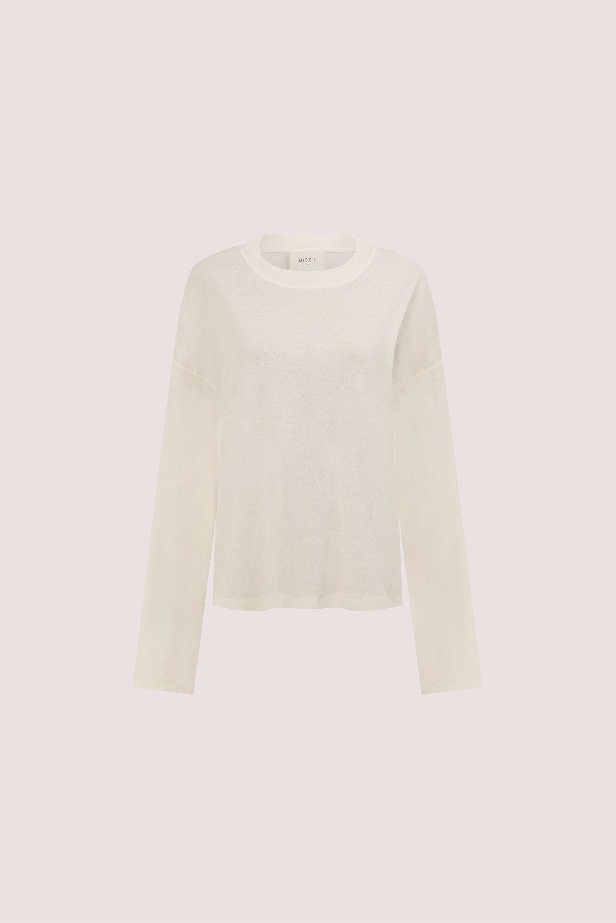 SLOANE CREAM LONG SLEEVE CREW KNIT TOP