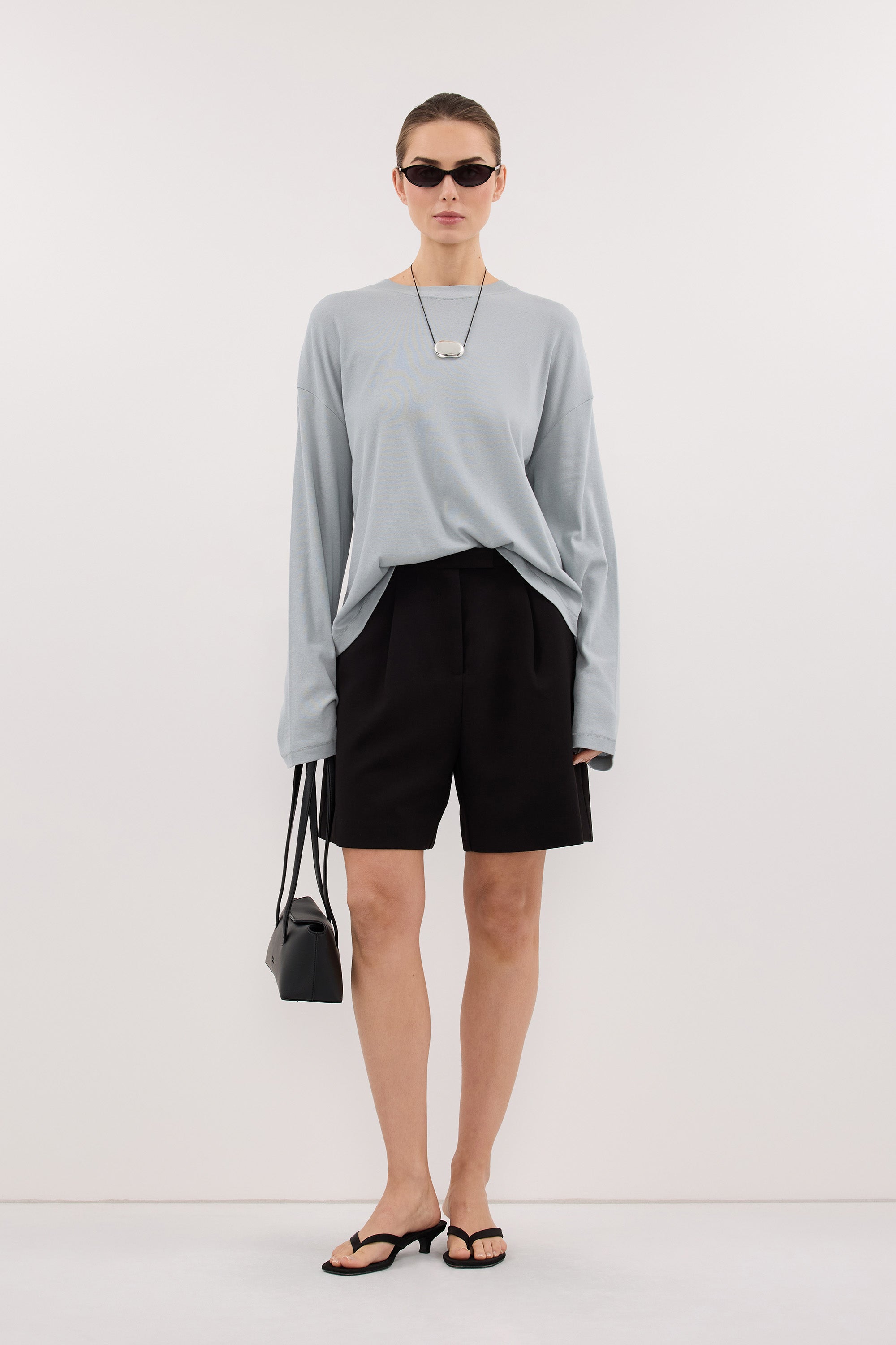 SLOANE MINERAL LONG SLEEVE CREW KNIT TOP