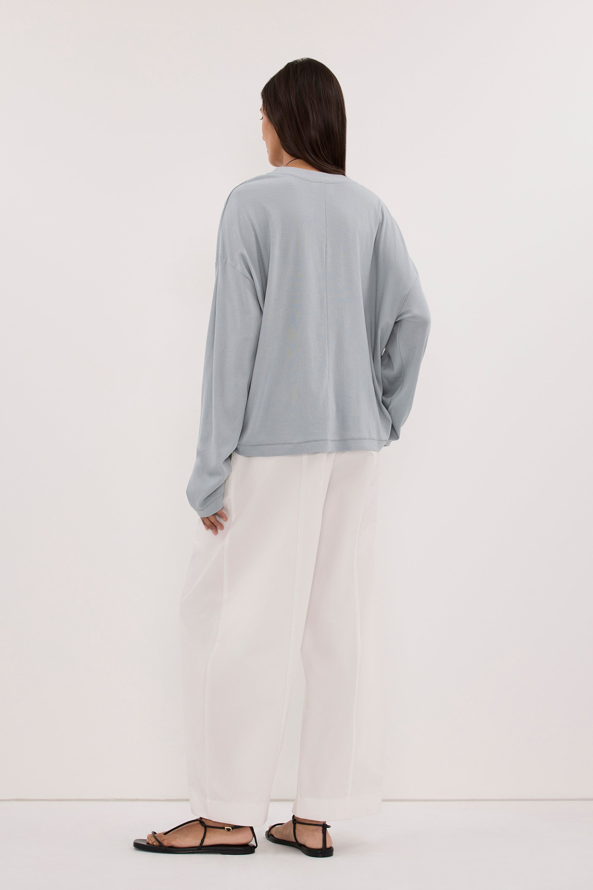 SLOANE MINERAL LONG SLEEVE CREW KNIT TOP