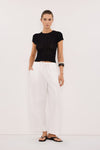 ELENA BLACK POINTELLE KNIT BABY TEE