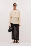MYLAH STRAW CUPRO COCOON TOP