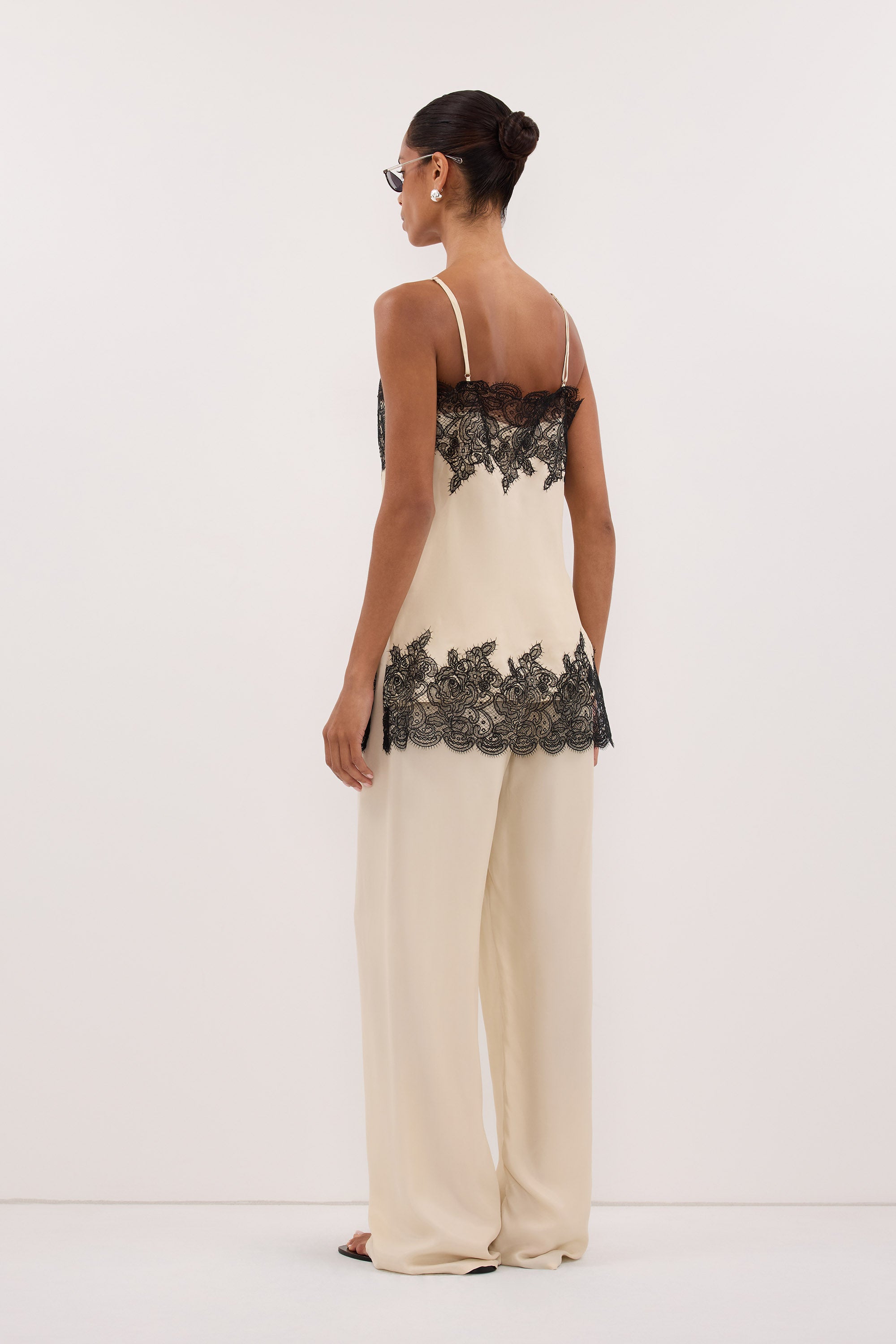 MINA STRAW CUPRO LACE TOP