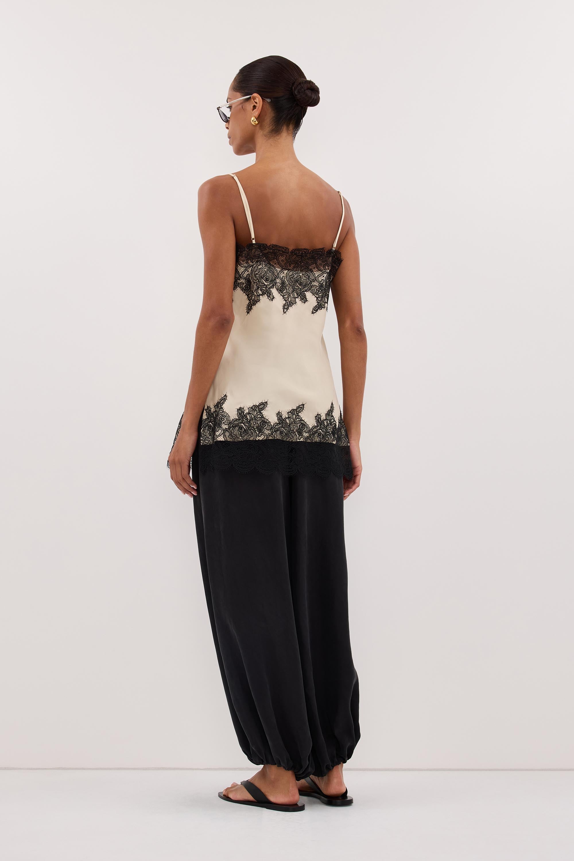 MINA STRAW CUPRO LACE TOP