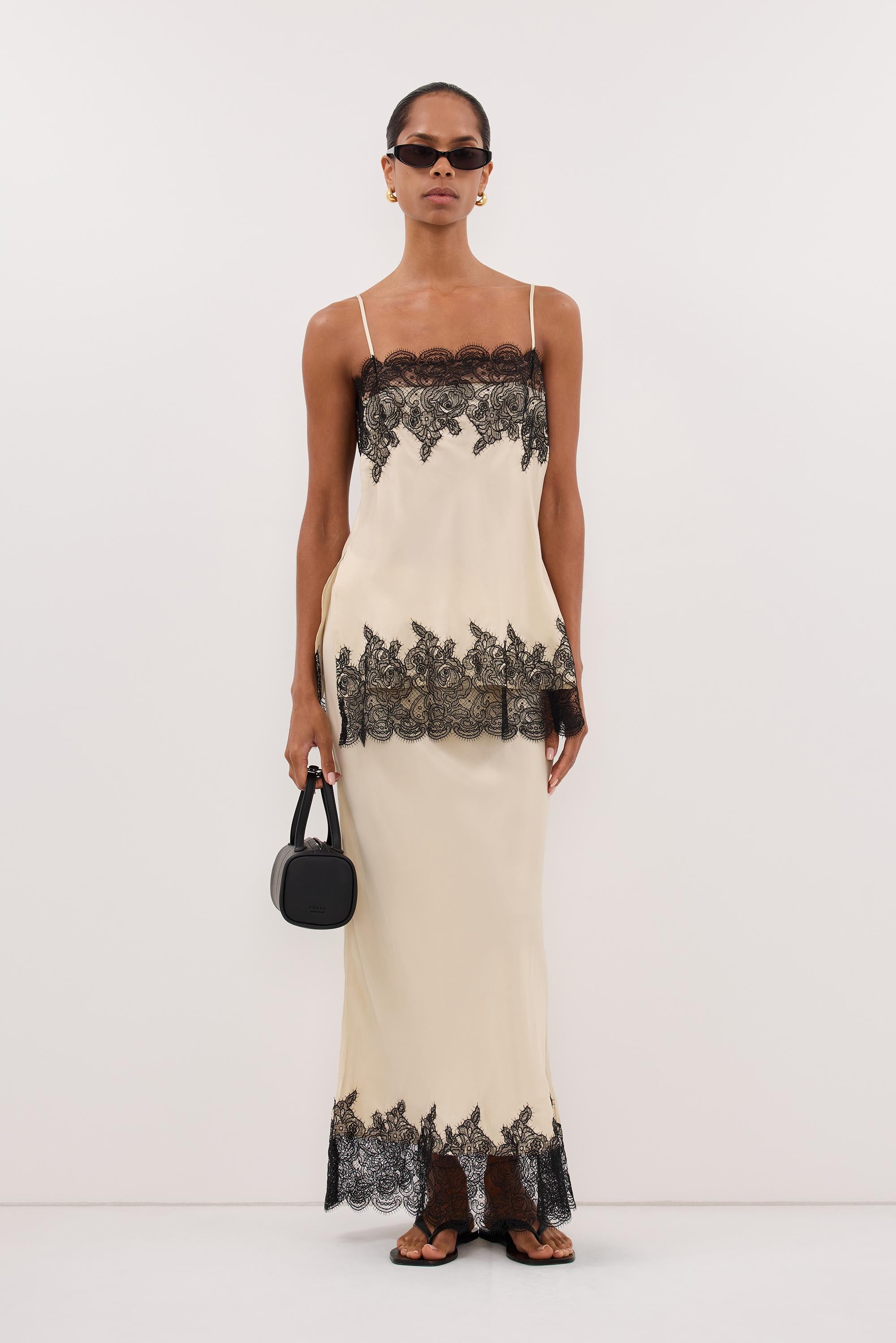 MINA STRAW CUPRO LACE TOP