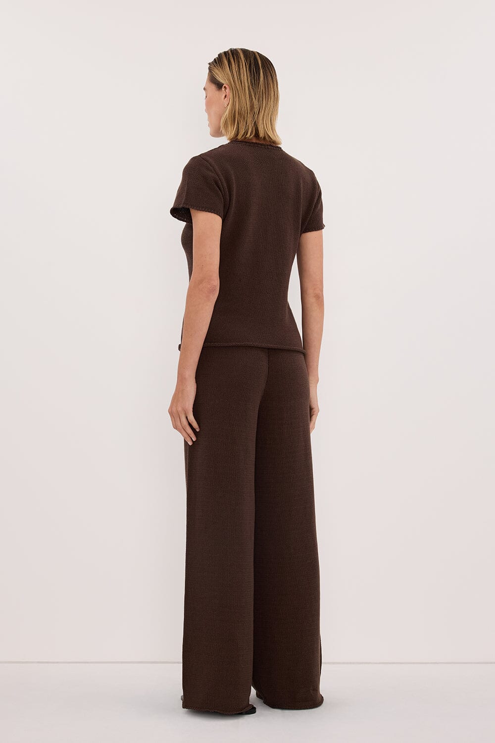 ORIA BURNT CHOC COTTON BABY TEE