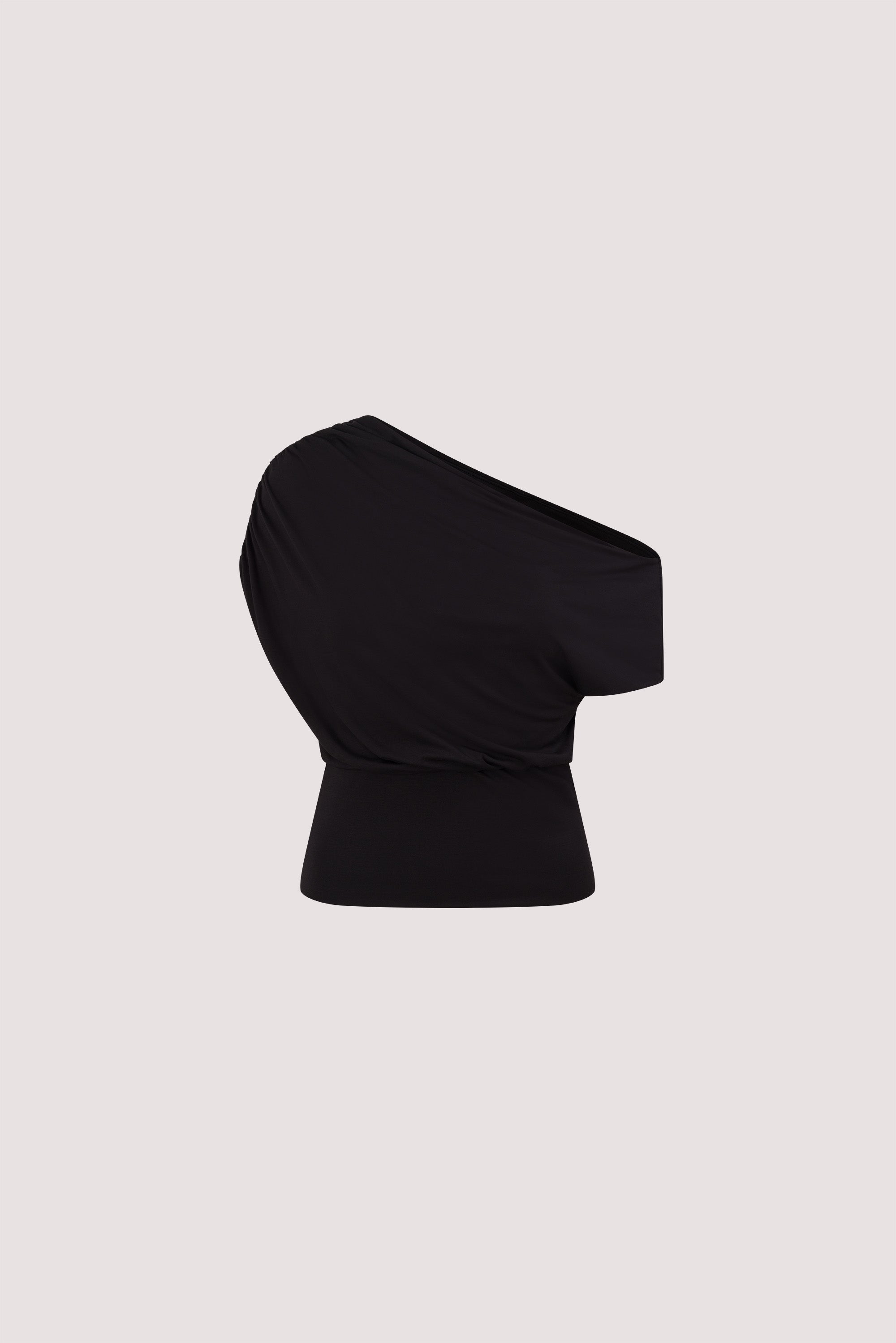 ELSIE BLACK ASYM SLEEVELESS TOP
