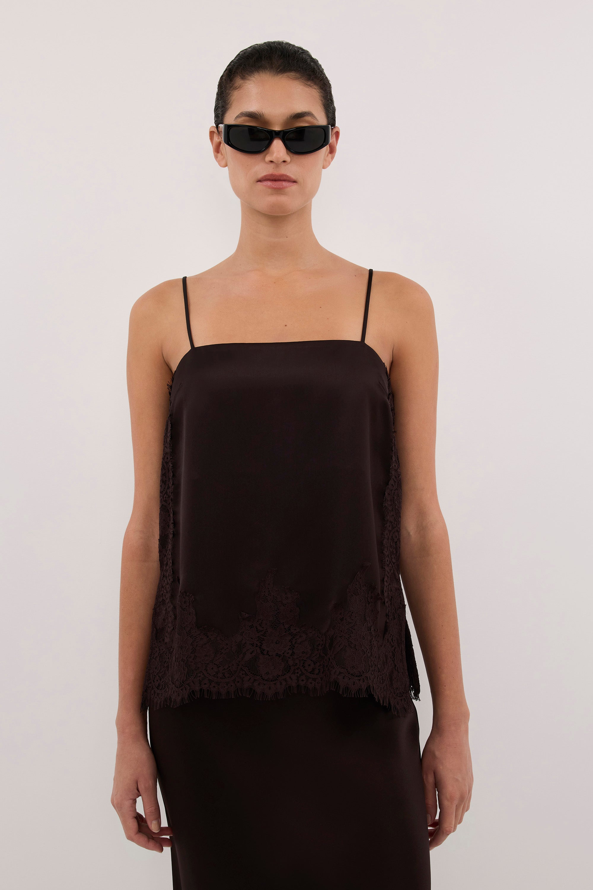 SELENE ESPRESSO SATIN CAMI 
