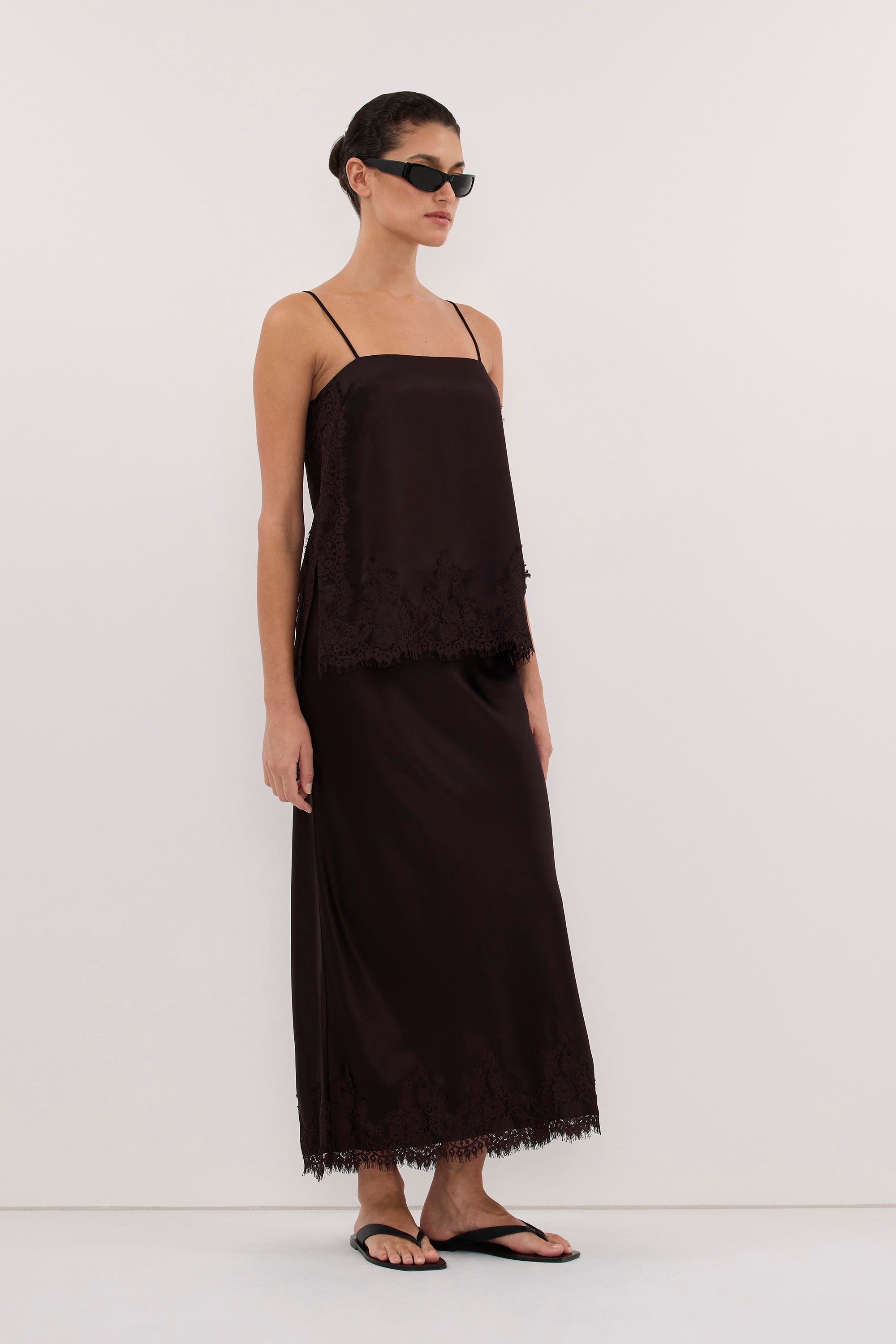 SELENE ESPRESSO SATIN CAMI 