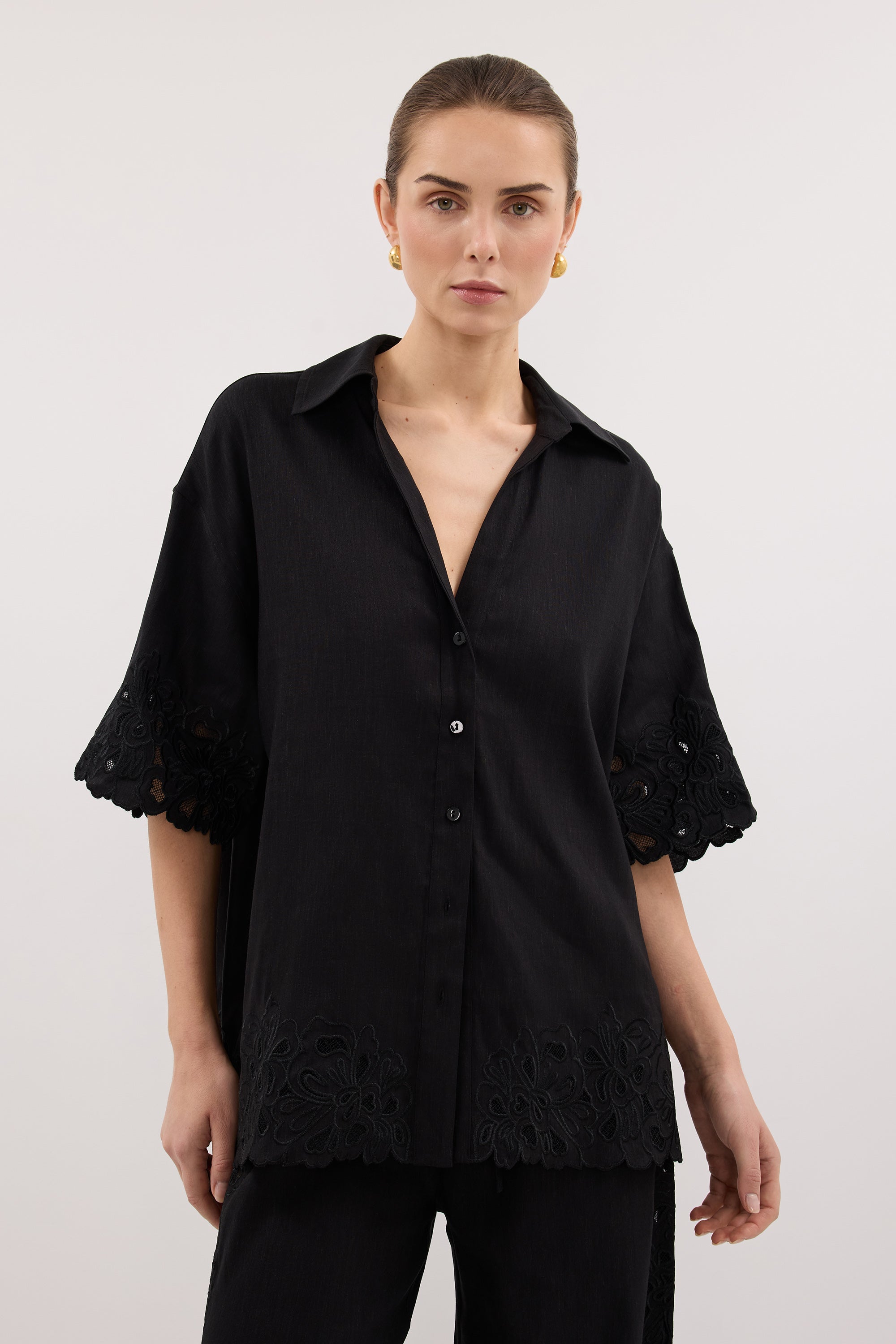 ZARIA BLACK SHIRT