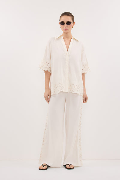 Anaya  wearing ZARIA OFF WHITE SHIRT