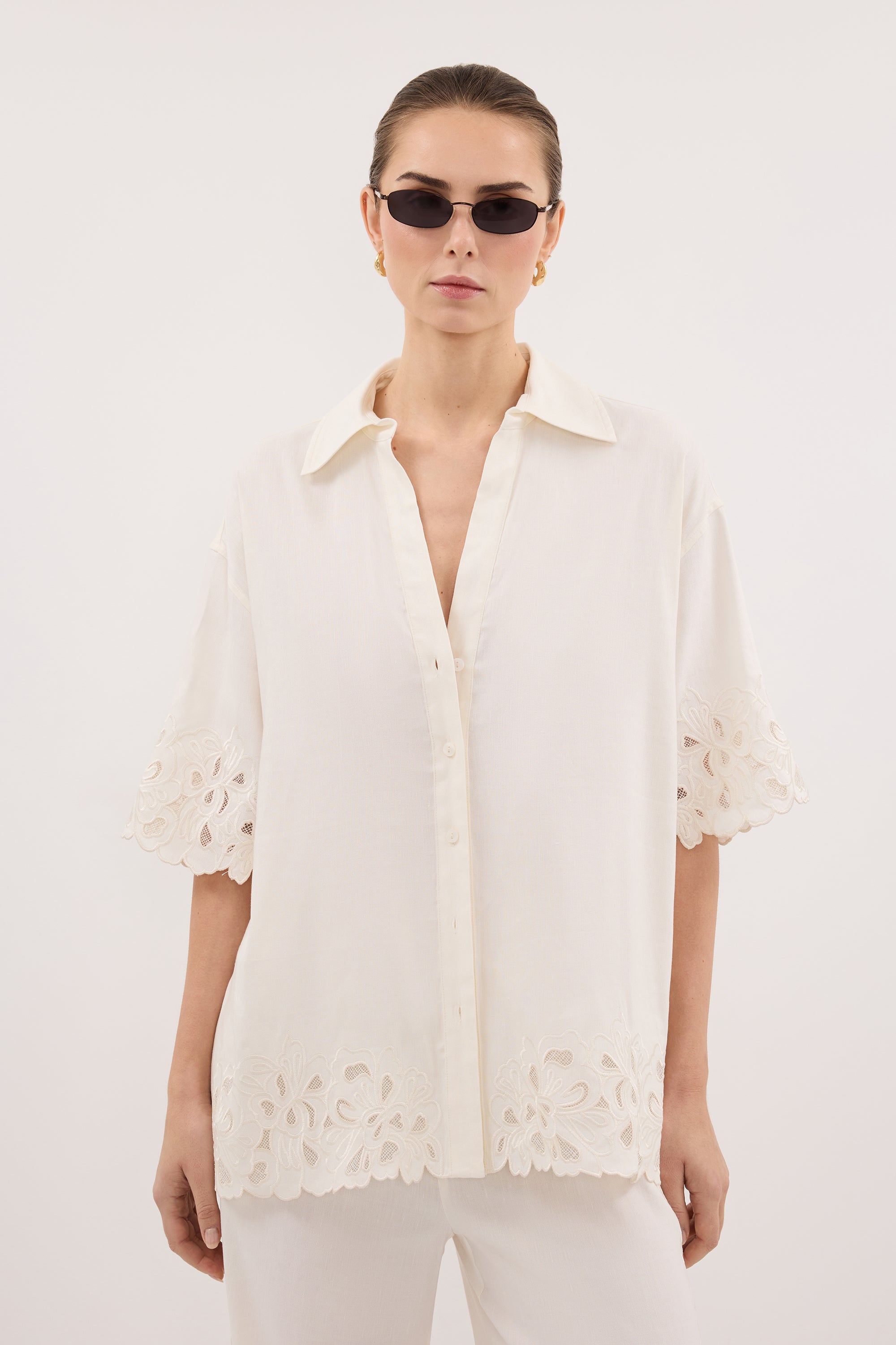 ZARIA OFF WHITE SHIRT