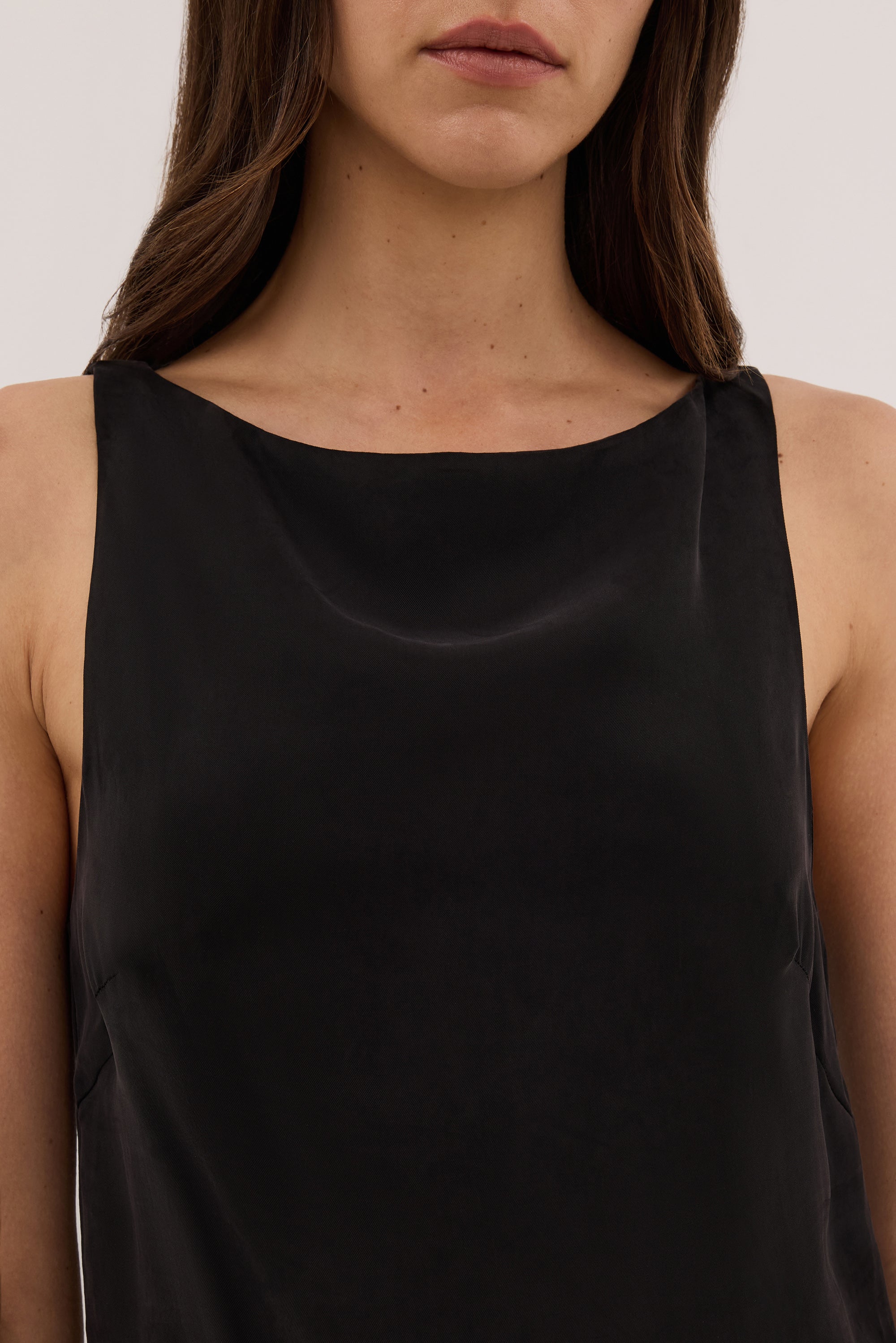 FIORA BLACK CUPRO FRINGE TOP