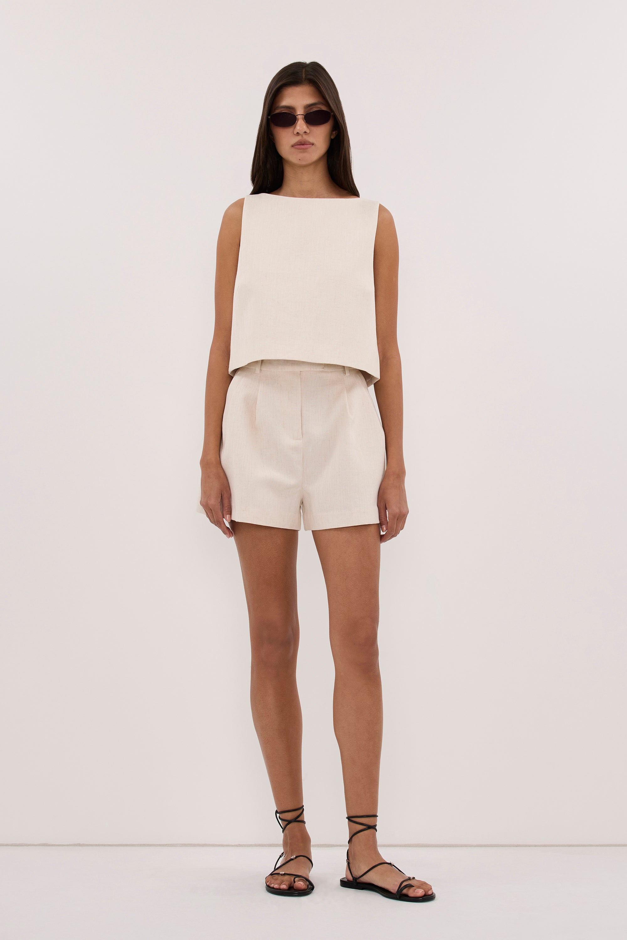 ROSALIE CREAM MARLE SHELL TOP