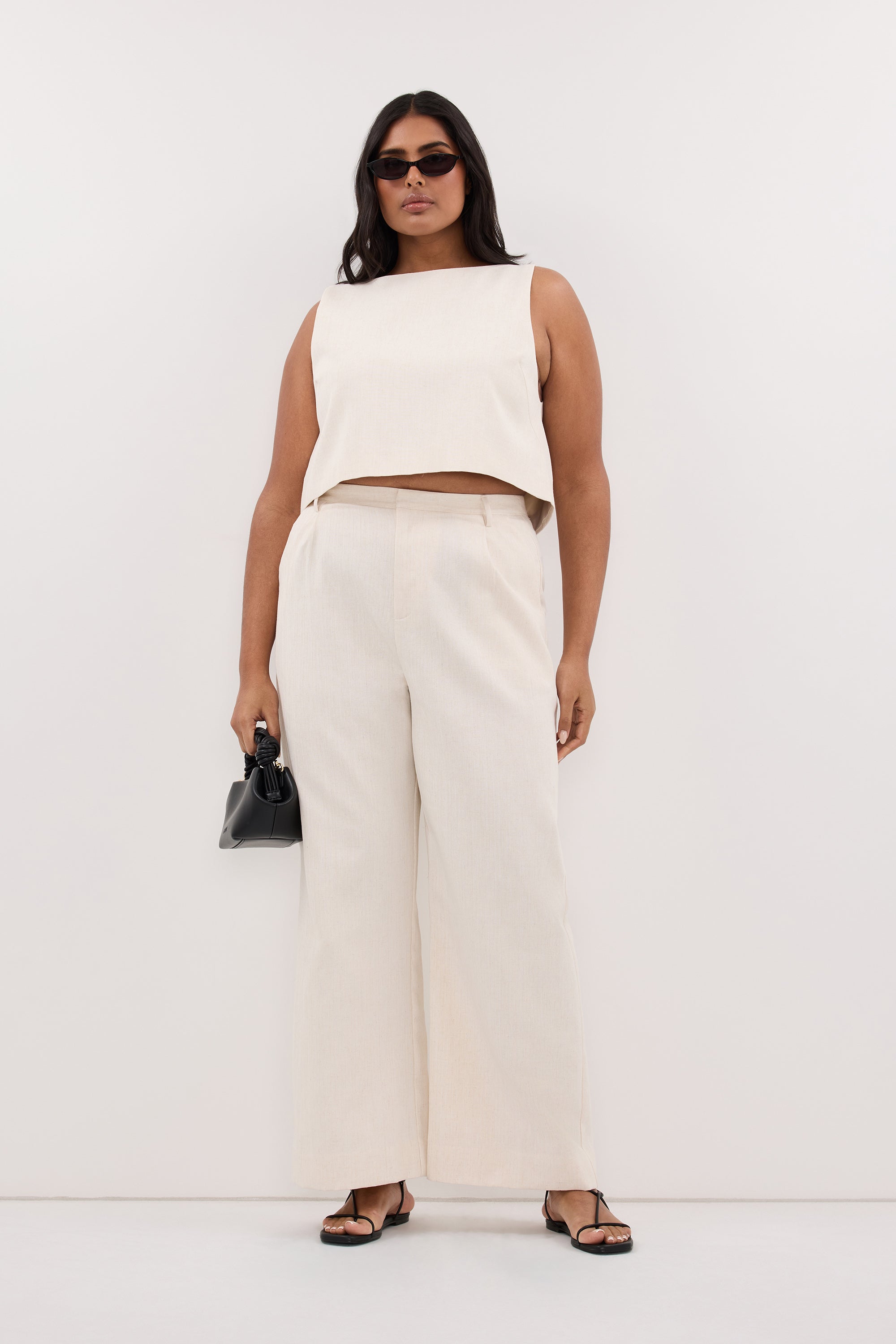 ROSALIE CREAM MARLE SHELL TOP