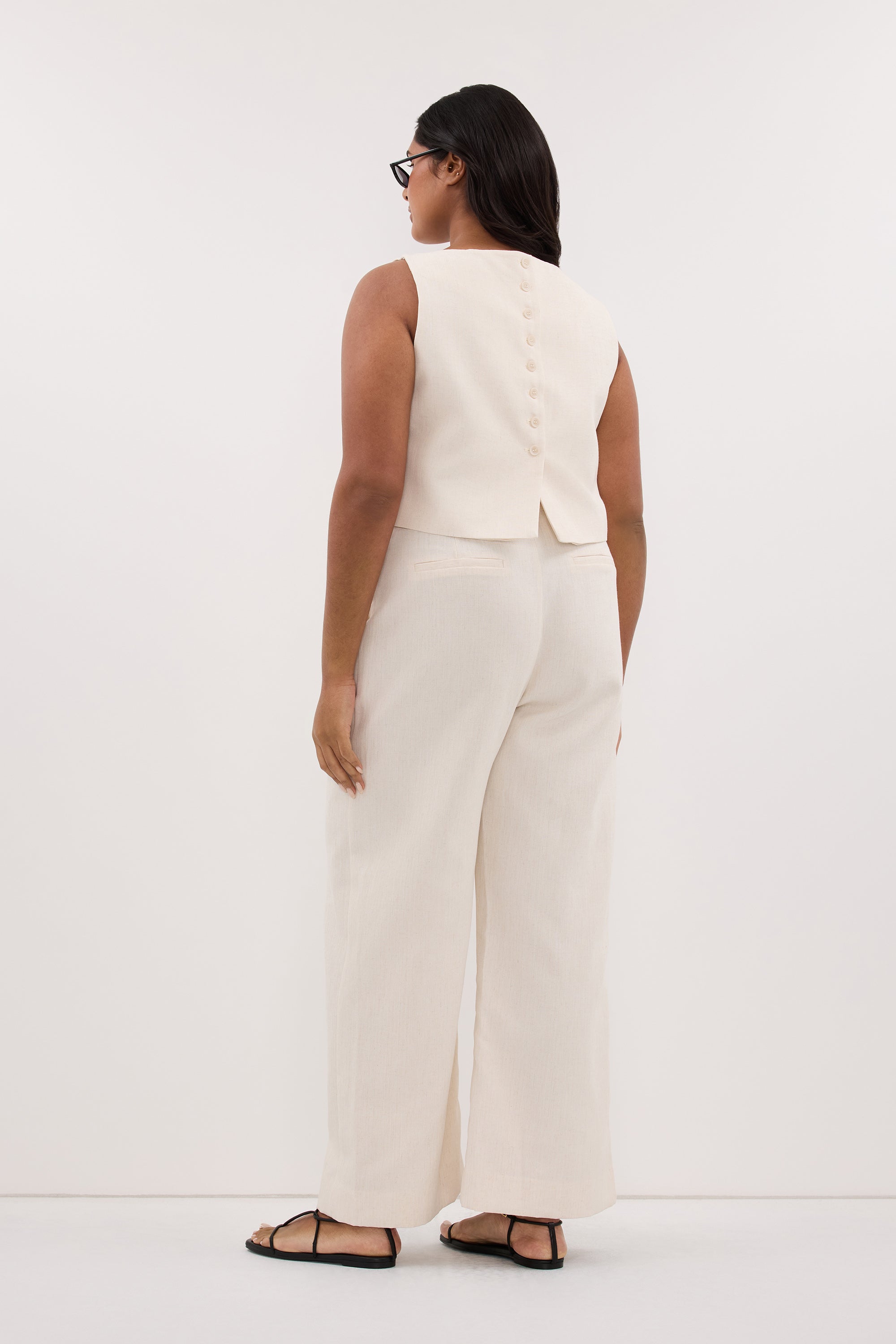 ROSALIE CREAM MARLE SHELL TOP
