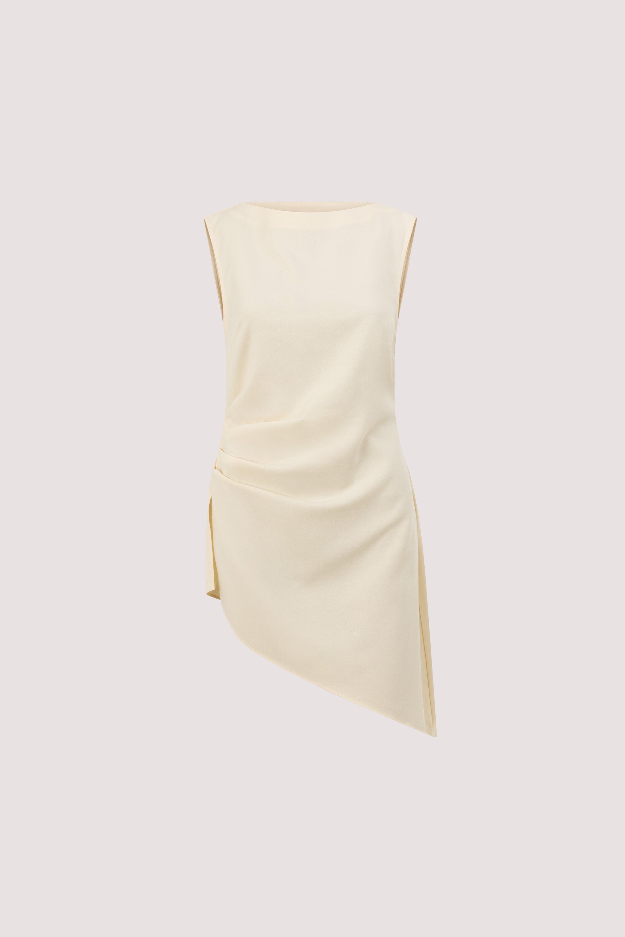 KENDALL BUTTER DRAPED LONG ASYM TOP