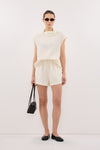 CALIA CREAM FUNNEL NECK TOP